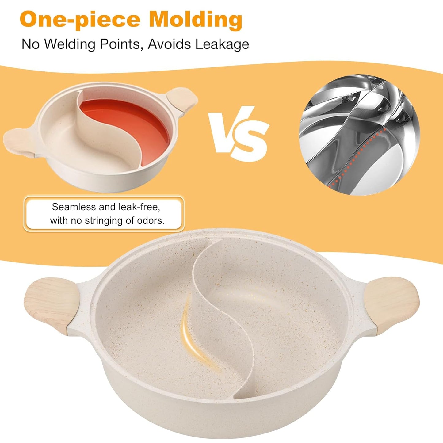 Nonstick Die-Cast Aluminum Cookware Set – Induction Ready, PFOA-Free