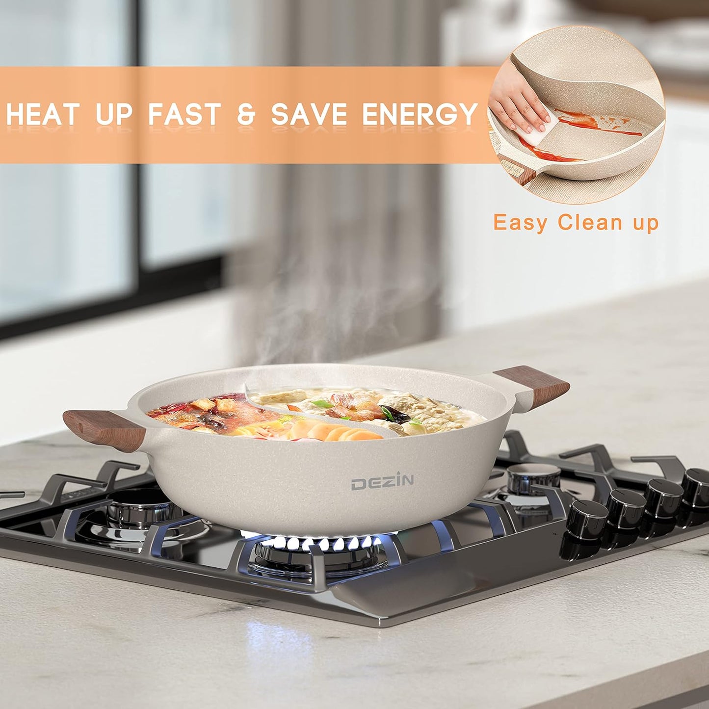 Nonstick Die-Cast Aluminum Cookware Set – Induction Ready, PFOA-Free